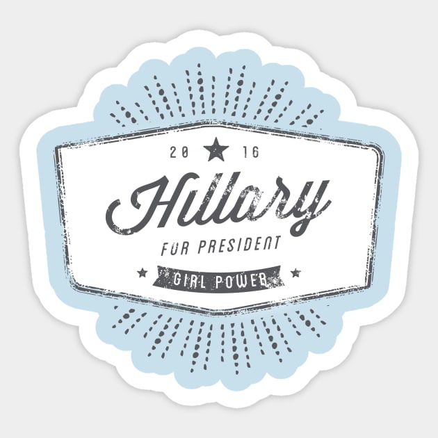 Hillary Girl Power Sticker by kippygo